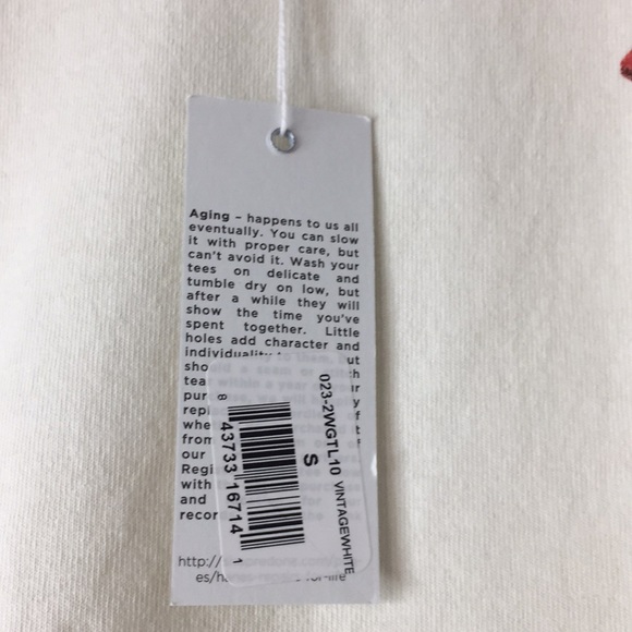 NWT RE/DONE 90s Long Sleeve Motel Tee - Picture 12 of 14